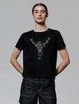 Футболка [#afts] олень в черном wat? Apparel - фото