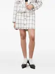 Юбка мини в клетку Bruuns Bazaar, белый - фото