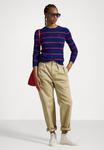 Джемпер Polo Ralph Lauren STRIPED CABLE KNIT COTTON SWEATER, Blue/Red/Blue - фото 2