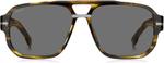 HUGO BOSS мужские солнцезащитные очки, Striped Brown - фото 2