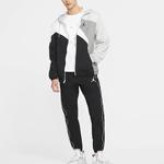 Куртка Air Jordan Jumpman Wave Asymmetric Logo Pattern Splicing Woven Jacket Black Gray, серый - фото 3