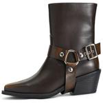 Ботильоны женские Toomanyshoes, коричневый - фото 6