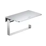 Держатель для туалетной бумаги Hotels Square Roca с крышкой, хром - фото