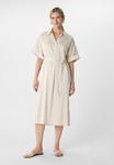 Платье-рубашка comma, бежевый - фото 2