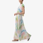 Топ Leem с абстрактным принтом, белый / сине-зеленый - фото 2