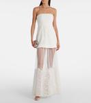 Марелла шифоновое платье-бюстье Simkhai, слоновая кость - фото 2