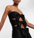 Мини-платье без бретелек из джерси Alexandre Vauthier, черный - фото 4