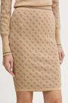 Guess юбка LISE, бежевый - фото