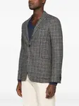 Клетчатый пиджак с карманами Zegna, черный - фото 3