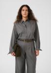 Блуза Gestuz Button-down blouse, Dark Grey Melange/Dark Grey - фото