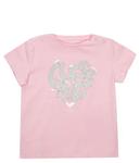 Футболка детская Guess Regular Fit, розовый / серый - фото