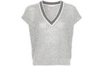 Sequined V-neck Vest Brunello Cucinelli, серый - фото