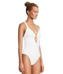 Купальник BECCA Marble Canyon Ariyah Ring One Piece, белый - фото 2