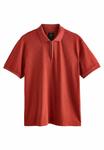 Поло Next ZIP NECK SMART REGULAR FIT, Rust Red/Orange - фото 6
