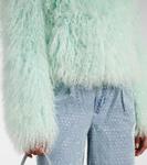 Куртка из овчины Self-Portrait, зеленый - фото 4