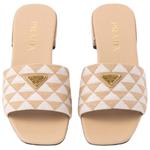 Шлепанцы женские Prada, бежевый / белый - фото 4