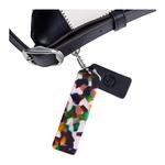 COACH Кожаная наплечная сумка унисекс черно-белая - фото 5