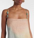 Льняное макси-платье Staud, Pastel Clouds - фото 4