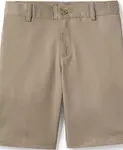 Шорты-чинос для мальчиков Plain Front Blend Lands' End, коричневый/бежевый - фото 3