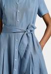 Платье Polo Ralph Lauren BELTED SILK BLEND A LINE DRESS, Channel Blue/Blue - фото 5