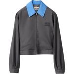 MIU MIU Куртка-бомбер из габардина, Gray - фото