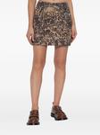 Мини-юбка с леопардовым принтом Gestuz, коричневый - фото 3