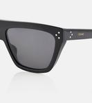 Солнцезащитные очки Bold 3 Dots с плоской бровью Celine, черный - фото 2