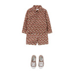 Burberry Kids рубашка из смесового шелка с принтом Thomas Bear, оранжевый - фото 3