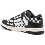 Кроссовки AMIRI Skel Top Low Check-pattern Sneakers, черный/белый - фото 4