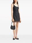 Prada шерстяное платье с логотипом, черный - фото 2