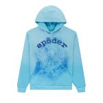 Худи Sp5der OG Web V2 Spray Hoodie, Light Blue - фото