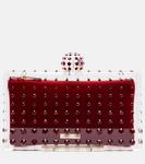 Текла мини клатч с бусинами Aquazzura, Rosso - фото