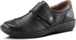 Ботинки Spring Step Women's Kaminia Leather Slip-On Shoe with Adjustable Strap, Black - фото