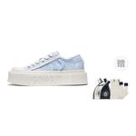 Женские кеды низкие из хлопка синие GONGJI, Синий (Акция 2) - фото