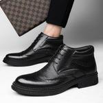 Черные мужские туфли CKVUSAMG с подкладкой из черного флиса - фото 9