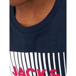 Футболка Jack & Jones Corp Logo Play Long Sleeve O Neck, синий - фото 4
