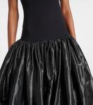 Тафтяное боди-платье Coperni, черный - фото 5