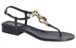 Сандалии женские Chanel, черный / золотой - фото 2
