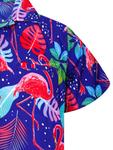 Рубашка King Kameha Funky Flamingos, синий - фото 4