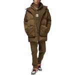 Пуховик Nike Air Jordan с логотипом и молнией (mid-length), темно-зеленый - фото 5