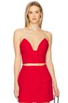 X revolve delphi кроп-топ Bardot, fire red - фото