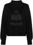Marant Étoile толстовка Moby с логотипом, черный - фото