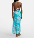 Хлопковый пляжный кардиган орхидея Pucci, Turquoise - фото 3