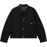 Джинсовая куртка мужская черный Levis - фото