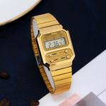 Мужские молодежные золотые часы A100WEG-9APR CASIO - фото 7