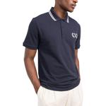 Футболка поло мужская тёмно-синяя Valentino - фото 3