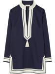 Tory Burch туника в стиле колор-блок, синий - фото