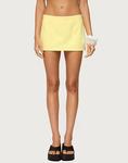 Edikted Monrow micro skort in yellow - фото 4