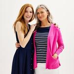 Женский топ с вырезом-лодочкой Croft & Barrow, цвет Seattle Navy - фото 8