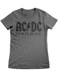 Футболка Back In Black Girly Tee AC/DC, серый - фото